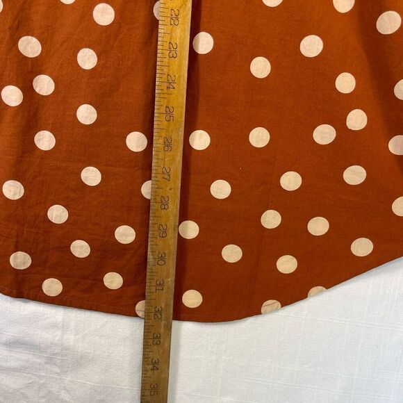 Chinti & Parker Brown White Polka Dot Long Sleeve Button Up Shirt Size Large - Picture 9 of 9